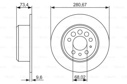 Дисковой тормозной механизм BOSCH для VOLVO 940 II (944) 2.3 Turbo