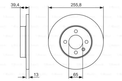 Тормозной диск BOSCH для VW CADDY II Variant (9K9B) 1.4