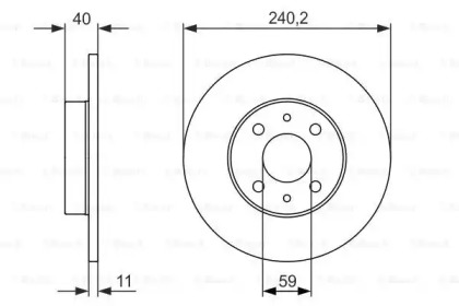 Тормозной диск BOSCH для ALFA ROMEO 146 (930_) 1.7 i.e. 16V (930.B1)