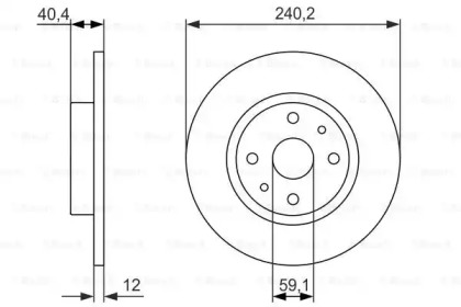 Дисковой тормозной механизм BOSCH для ALFA ROMEO 146 (930_) 1.9 TD (930.B4A)