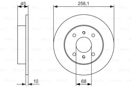 Дисковой тормозной механизм BOSCH для NISSAN PRIMERA Traveller (WP11) 2.0 TD