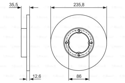 Дисковой тормозной механизм BOSCH для CHEVROLET MATIZ (M200, M250) 1.0