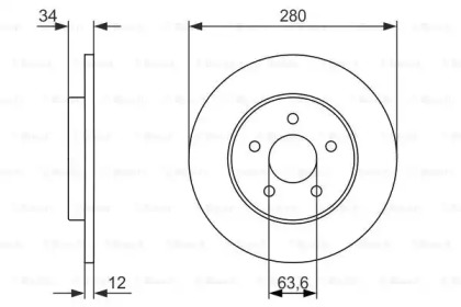 Дисковой тормозной механизм BOSCH для JAGUAR X-TYPE Estate (X400) 2.0 D