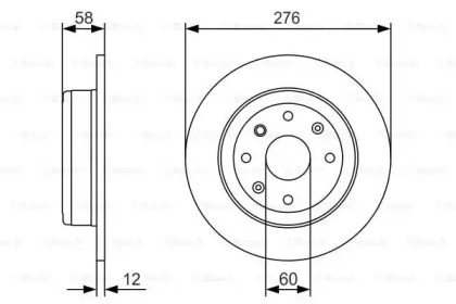 Дисковой тормозной механизм BOSCH для CHEVROLET EPICA (KL1_) 2.0 D