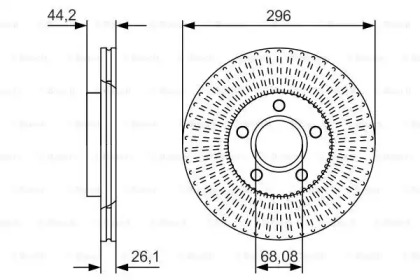 Дисковой тормозной механизм BOSCH для NISSAN JUKE (F15) 1.6 DIG-T 4x4