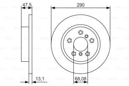 Дисковой тормозной механизм BOSCH для NISSAN QASHQAI II (J11, J11_) 1.6 dCi ALL MODE 4x4-i