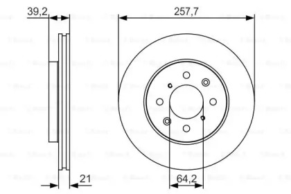 Дисковой тормозной механизм BOSCH для HONDA JAZZ II (GD_, GE3, GE2) 1.2 i-DSI (GD5, GE2)