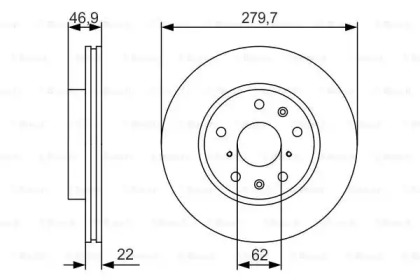 Дисковой тормозной механизм BOSCH для SUZUKI SX4 (EY, GY) 1.6 VVT 4x4 (RW 416)