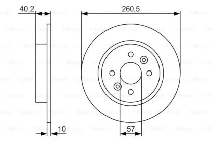 Дисковой тормозной механизм BOSCH для KIA SHUMA (FB) 1.8 i 16V