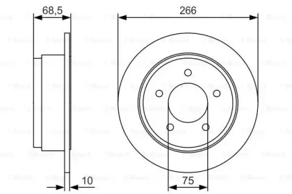 Дисковой тормозной механизм BOSCH для NISSAN CEDRIC Hardtop (Y31) 3.0