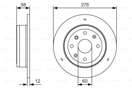 Дисковой тормозной механизм BOSCH для CHEVROLET EPICA (KL1_) 2.0 D