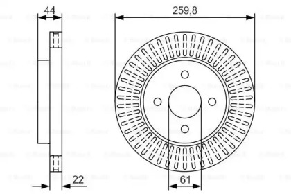Дисковой тормозной механизм BOSCH для NISSAN TIIDA Хэтчбек (C11) 1.8