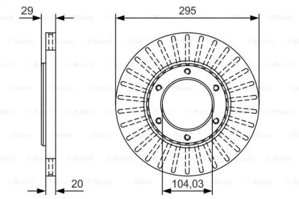 Дисковой тормозной механизм BOSCH для NISSAN PATROL III/2 Hardtop (K260) 2.8