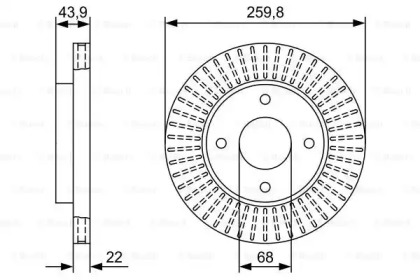 Дисковой тормозной механизм BOSCH для NISSAN TIIDA Хэтчбек (C11) 1.8