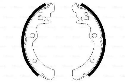 Барабанный тормозной механизм BOSCH для SUBARU LEONE II 1800 4WD