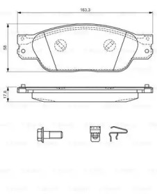 Тормозные колодки BOSCH для JAGUAR S-TYPE (X200) 2.5 V6