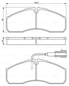 Дисковой тормозной механизм BOSCH для NISSAN NT400 CABSTAR Самосвал (F24F) 35.15, 45.15
