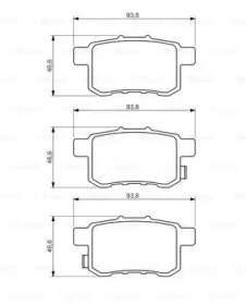 Тормозные колодки BOSCH для HONDA ACCORD VIII универсал (CW) 2.2 i-DTEC (CW3)