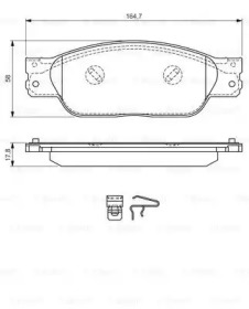 Тормозные колодки BOSCH для JAGUAR S-TYPE (X200) 2.5 V6