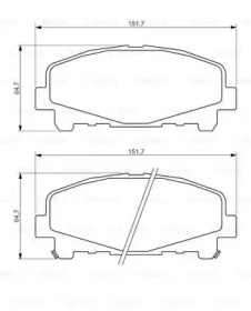 Тормозные колодки BOSCH для HONDA ACCORD VIII универсал (CW) 2.2 i-DTEC (CW3)