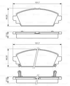 Дисковой тормозной механизм BOSCH для HONDA CIVIC VII Hatchback (EU, EP, EV) 1.7 CTDi