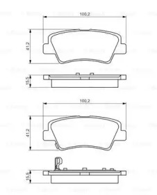 Дисковой тормозной механизм BOSCH для KIA CEE'D (JD) 1.4 MPI