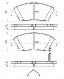 Дисковой тормозной механизм BOSCH для HONDA CR-Z (ZF) 1.5 Hybrid