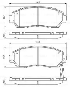 Дисковой тормозной механизм BOSCH для HONDA CR-V IV (RM_) 1.6 i-DTEC 4WD