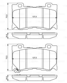 Дисковой тормозной механизм BOSCH для NISSAN 370 Z Roadster (Z34) 3.7