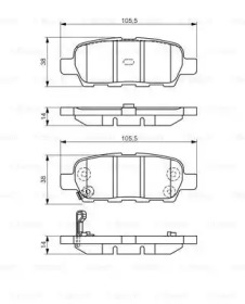 Дисковой тормозной механизм BOSCH для NISSAN LEAF (ZE0) Electric