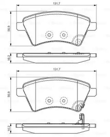 Дисковой тормозной механизм BOSCH для SUZUKI SX4 (EY, GY) 1.6 VVT 4x4 (RW 416)