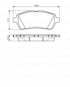 Тормозные колодки BOSCH для FORD FIESTA VI 1.5 TDCi
