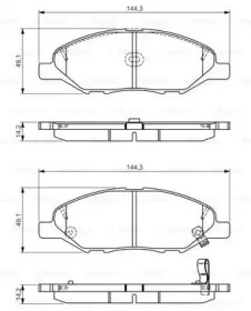 Дисковой тормозной механизм BOSCH для NISSAN TIIDA Хэтчбек (C11) 1.8