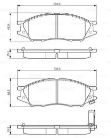 Дисковой тормозной механизм BOSCH для NISSAN ALMERA Classic (B10) 1.6 16V