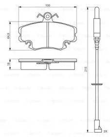 Тормозные колодки BOSCH для DACIA LOGAN (LS_) 1.6 (LSOB, LSOD, LSOF, LSOH)