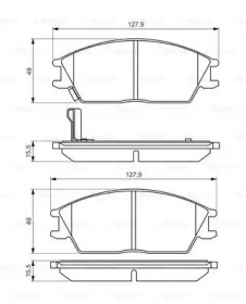 Дисковой тормозной механизм BOSCH для HONDA ACCORD II Hatchback (AC, AD) 1.8 EX (AD)