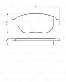 Тормозные колодки BOSCH для PEUGEOT 207 CC (WD_) 1.6 16V Turbo