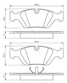 Тормозные колодки BOSCH для BMW 3 Compact (E36) 318 ti