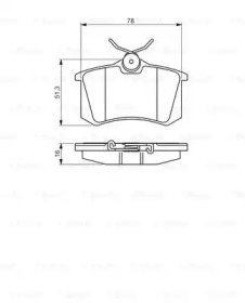 Тормозные колодки BOSCH для PEUGEOT 207 CC (WD_) 1.6 16V Turbo