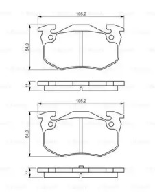 Дисковой тормозной механизм BOSCH для PEUGEOT 306 Кабриолет (7D, N3, N5) 1.8 16V
