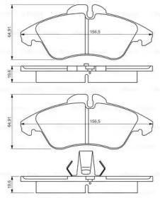 Дисковой тормозной механизм BOSCH для MERCEDES-BENZ SPRINTER 3-t Фургон (903) 308 CDI