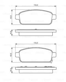 Дисковой тормозной механизм BOSCH для CHEVROLET CRUZE Station Wagon (J308) 1.4