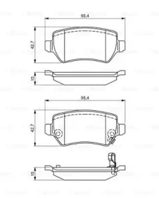Дисковой тормозной механизм BOSCH для KIA CEE'D (JD) 1.4 MPI