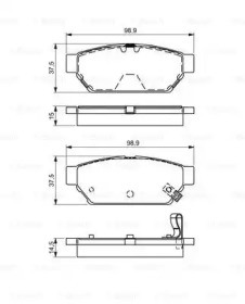 Тормозные колодки BOSCH для MITSUBISHI LANCER V (CB_A, CD_A, CE_A) 1.3 (CB1A)