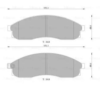 Дисковой тормозной механизм BOSCH для NISSAN CEFIRO II седан (A32) 2.0