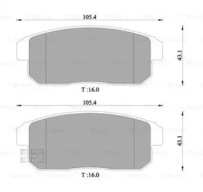 Тормозные колодки BOSCH для NISSAN PRIMERA Hatchback (P12) 1.8
