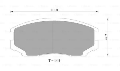 Тормозные колодки BOSCH для MITSUBISHI LANCER V (CB_A, CD_A, CE_A) 1.3 (CB1A)