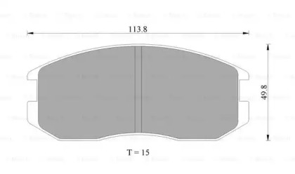 Тормозные колодки BOSCH для MITSUBISHI LANCER V (CB_A, CD_A, CE_A) 1.3 (CB1A)