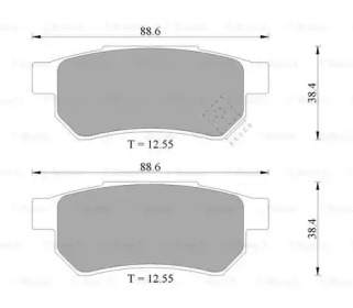 Тормозные колодки BOSCH для HONDA JAZZ II (GD_, GE3, GE2) 1.3 (GD1)
