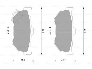 Дисковой тормозной механизм BOSCH для HONDA ACCORD II Hatchback (AC, AD) 1.8 EX (AD)